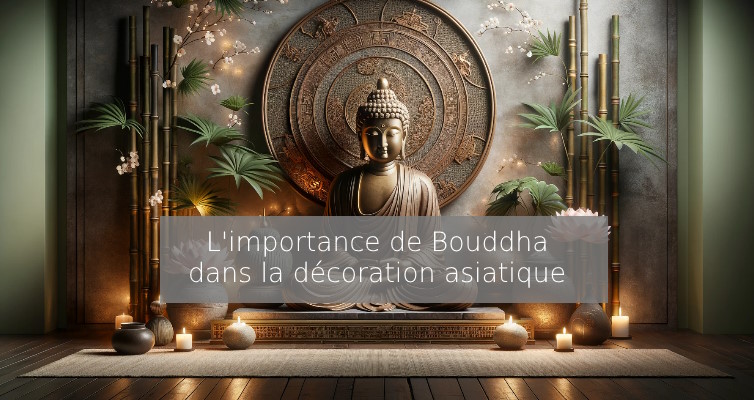 importance Bouddha déco asiatique